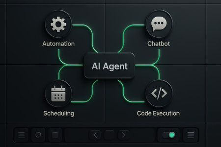 3D rendering of a black background with a green button and an icon with the words alertの素材