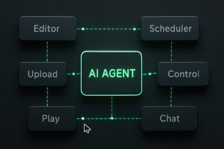 Algorithm concept on a dark background. 3D rendering and illustration.の素材