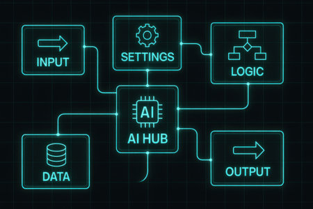 AI, Artificial Intelligence, Machine Learning, Cloud Computing and Networks Design Conceptの素材
