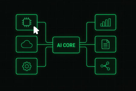 AI, Artificial intelligence, machine learning and cloud computing concept with iconsの素材