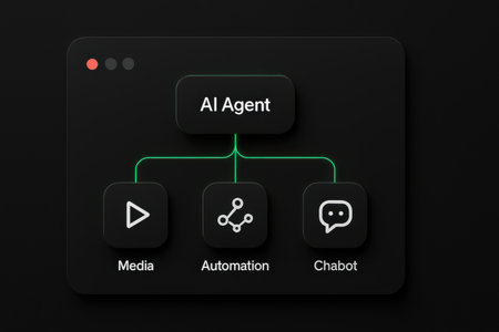 3D rendering of a software development concept on a black background.の素材