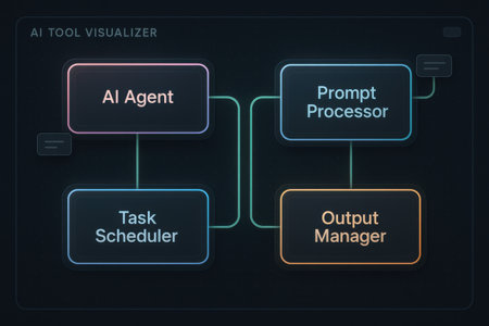 Illustration of a presentation template on black background with 3D elementsの素材