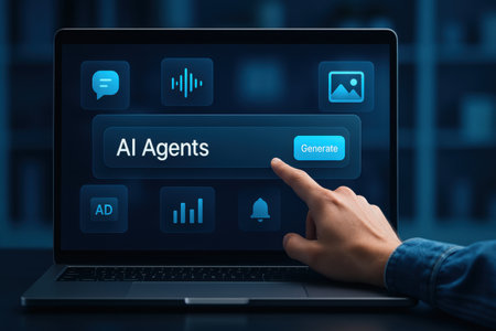 AaaS - Artificial intelligence on the virtual screen. Business, modern technology and internet concept.の素材