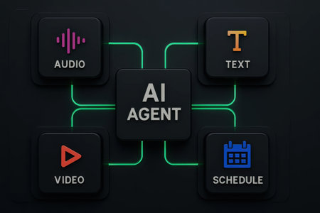AI - Artificial intelligence (AI) concept on the computer keyboard.の素材