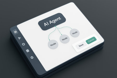 3d rendering of a tablet computer with an app on the screenの素材
