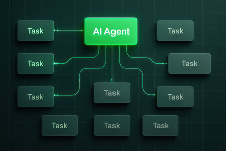 Algorithm flowchart on green background. Vector illustration. Eps 10の素材