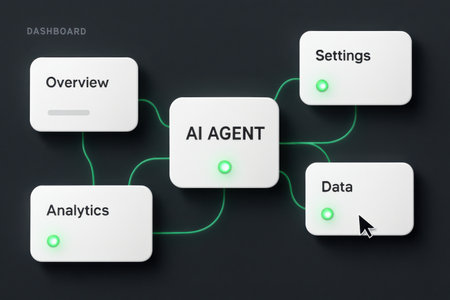 Conceptual 3D illustration of artificial intelligence (AI), machine learning, neural networks and modern computer technologies.の素材