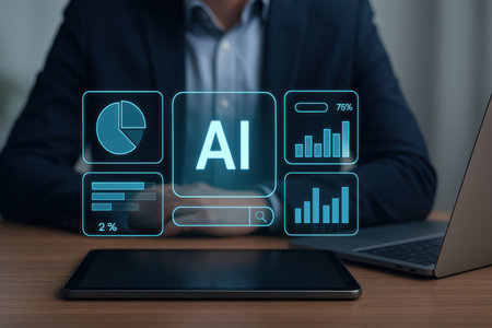 AI Artificial intelligence (AI) and machine learning concept on virtual screen.の素材