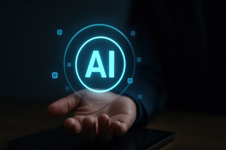 AI Artificial intelligence (AI) and machine learning concept on virtual screen.の素材