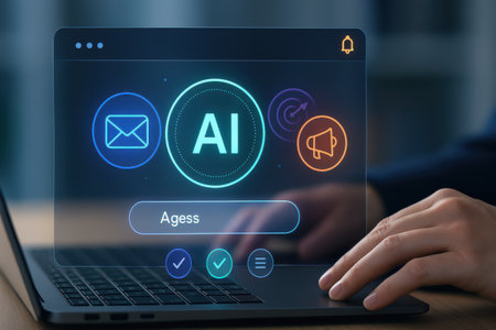AI concept on virtual screen. Business, modern technology and internet concept.の素材