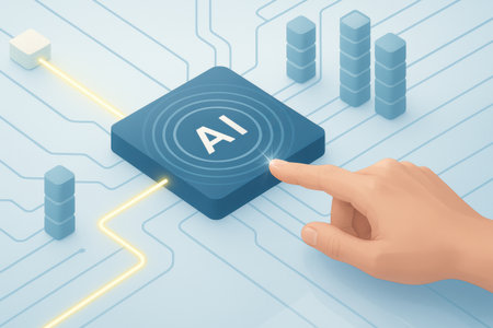 Artificial intelligence (AI) and machine learning concept. Vector illustration.の素材