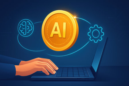 Artificial intelligence. Artificial intelligence concept. Vector illustration in flat styleの素材