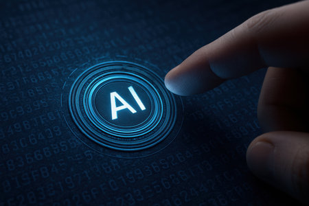 AI Artificial intelligence (AI) and machine learning concept on virtual screen.の素材