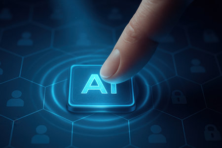 AI Artificial intelligence (AI) and machine learning concept on virtual screen.の素材