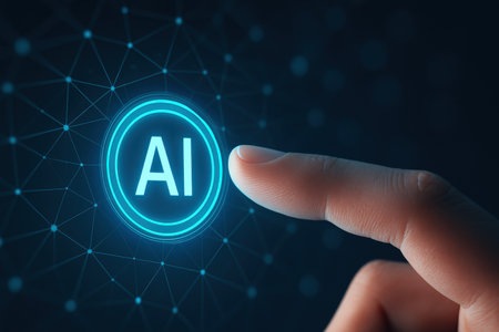 AI Artificial intelligence (AI) and machine learning concept on virtual screen.の素材