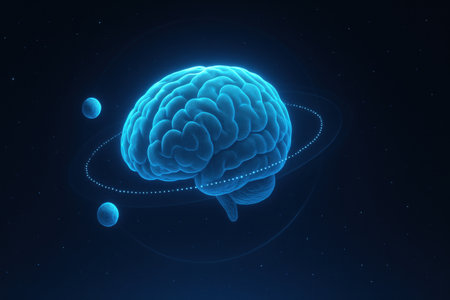 Businessman on blurred background using 3D rendering 25th star ratingの素材