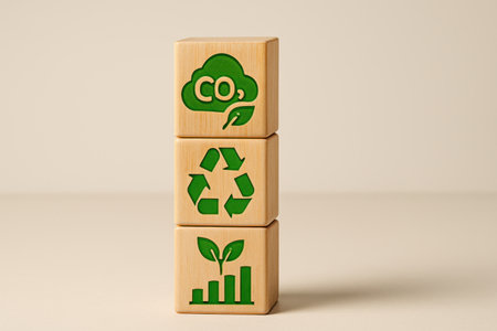 Ecology and environment concept. Green eco interface with icons and symbols.の素材