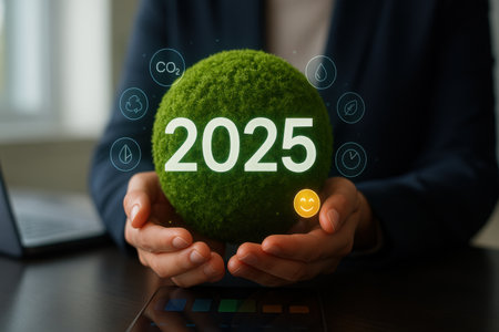 Illustration of a user interface with a recycling symbol on a green backgroundの素材