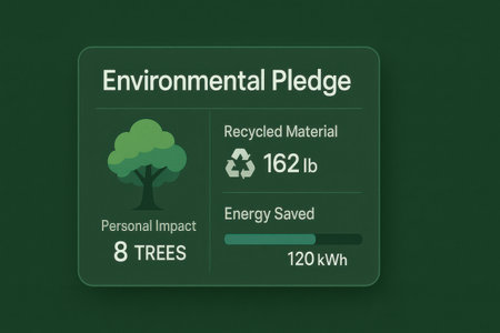 Illustration of a user interface with a recycling symbol on a green backgroundの素材