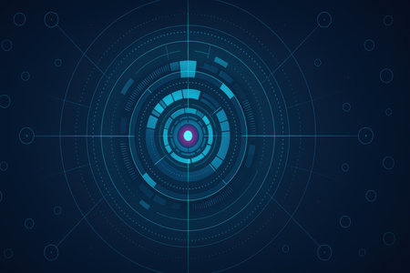 Abstract future digital technology concept. Futuristic blue background. Vector illustrationの素材