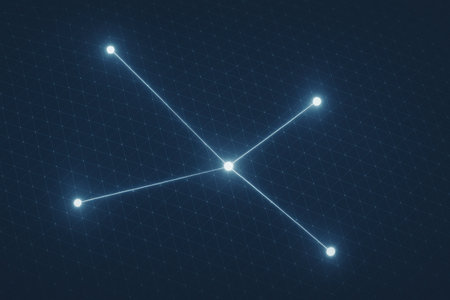 Zodiac constellation. Abstract polygonal background. Vector illustration.の素材