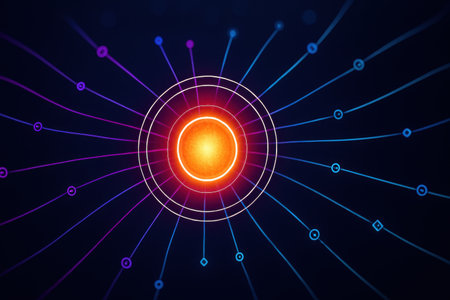 Abstract technology background. Artificial intelligence concept. 3d rendering toned imageの素材