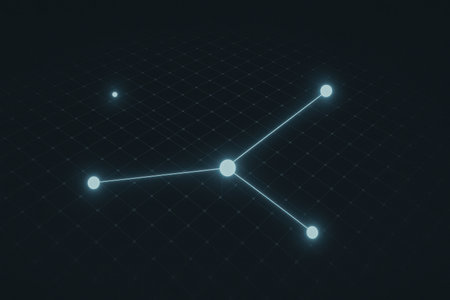 Zodiac constellation on a dark background. 3D Rendering.の素材