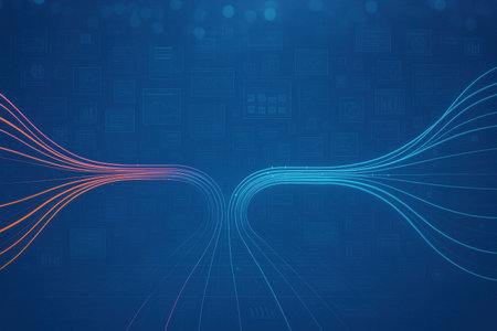 abstract blue background with some smooth lines in it and some curvesの素材