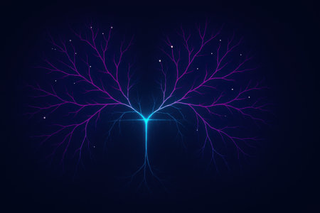 Abstract electric lightning on dark blue background. Vector illustration for your designの素材