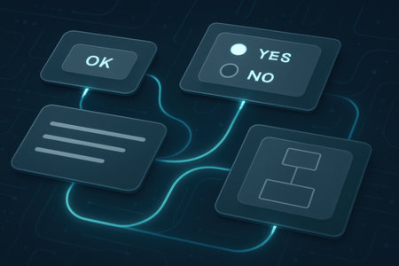 Yes or No buttons on a circuit board. Vector illustration. Eps 10の素材