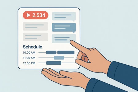 Vector illustration of a man's hand holding a smartphone with social media notificationsの素材