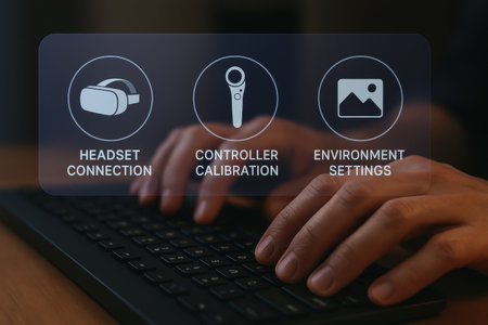 Hands typing on laptop keyboard. Internet and communication technology concept.の素材