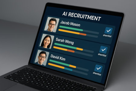 Laptop with application interface on screen. All screen graphics are made up.の素材