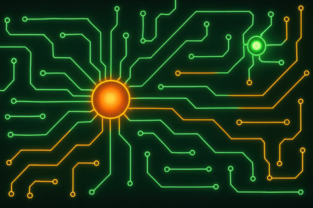 Circuit board background. Circuit board background. 3d illustration.の素材