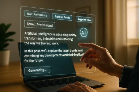 Woman working on laptop computer at home office. Business and technology concept.の素材