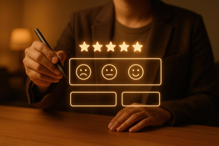 Customer service evaluation and classification concept. Customer review, ranking and feedback.の素材