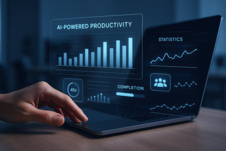 Marketing strategy concept on virtual screen. Business, internet and technology concept.の素材