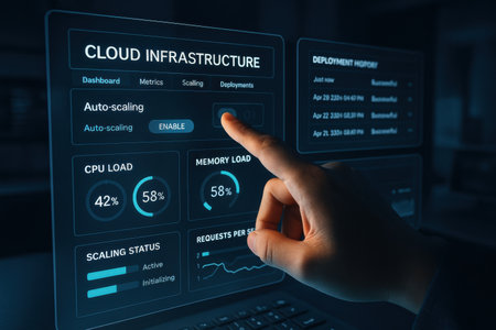 close up of man hand working with modern computer and internet of things as conceptの素材