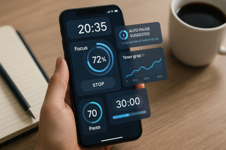 business, technology and people concept - close up of woman with smartphone and coffee on tableの素材