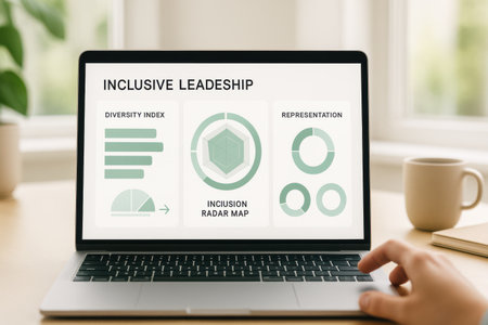 Marketing strategy concept shown on a laptop used by a businesswomanの素材