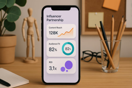 Smartphone screen displaying a financial analysis concept on a desk. All screen content is designed by me.の素材