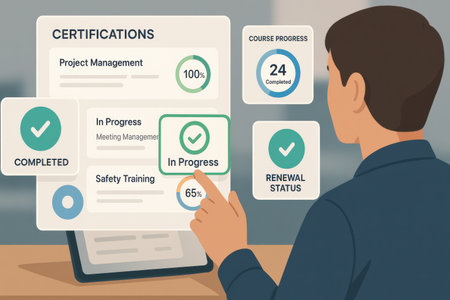 Businessman using a tablet computer with check marks. Checklist concept.の素材