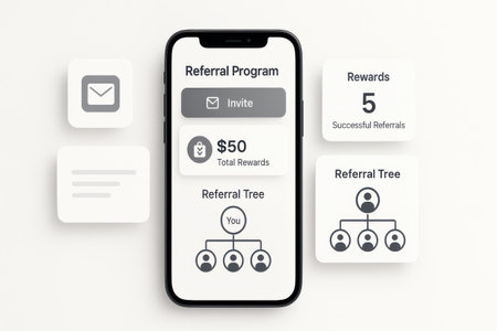 Smartphone mockup with social media icons on the screen. 3d renderingの素材