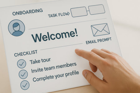 Close-up Of Person's Hand Holding Digital Tablet With E-Commerce Conceptの素材