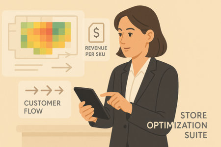 Vector illustration of a businesswoman using a tablet computer. Flat style design.の素材