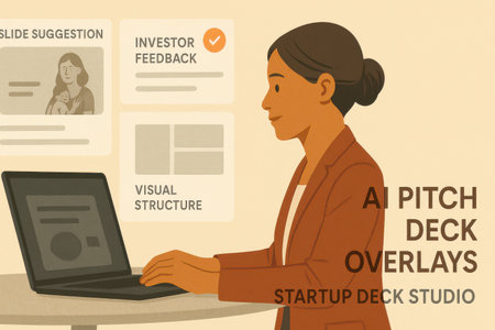 Flat design illustration of a businesswoman working on a laptop.の素材
