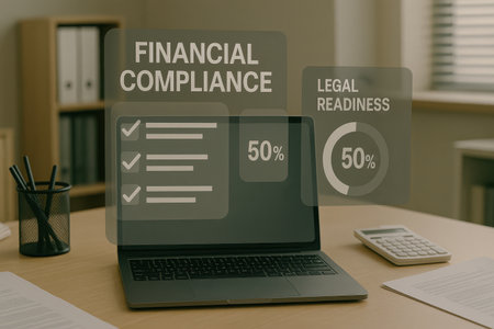 FINANCIAL FINANCIAL PLANNING CONCEPT on Laptop Screen. 3D Render.の素材