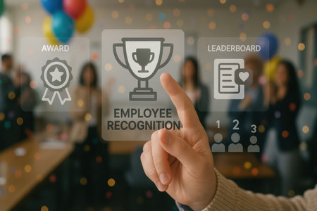 Employee engagement concept. Business, Technology, Internet and network concept.の素材