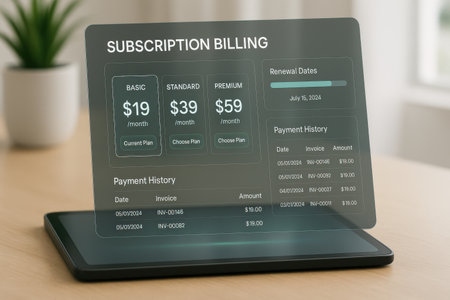 Tablet computer with smart phone and cloud computing concept. All screen graphics are made up.の素材