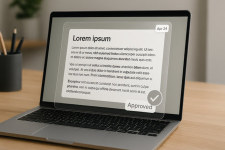Laptop with login form on screen. Concept of internet security.の素材